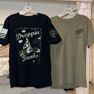 🎉Host Pick 🎉Bundle Of Military Graphic Unisex Tees Size Medium/Large